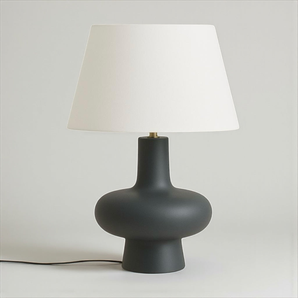 Abba Gold Detaylı Antrasit Modern Abajur