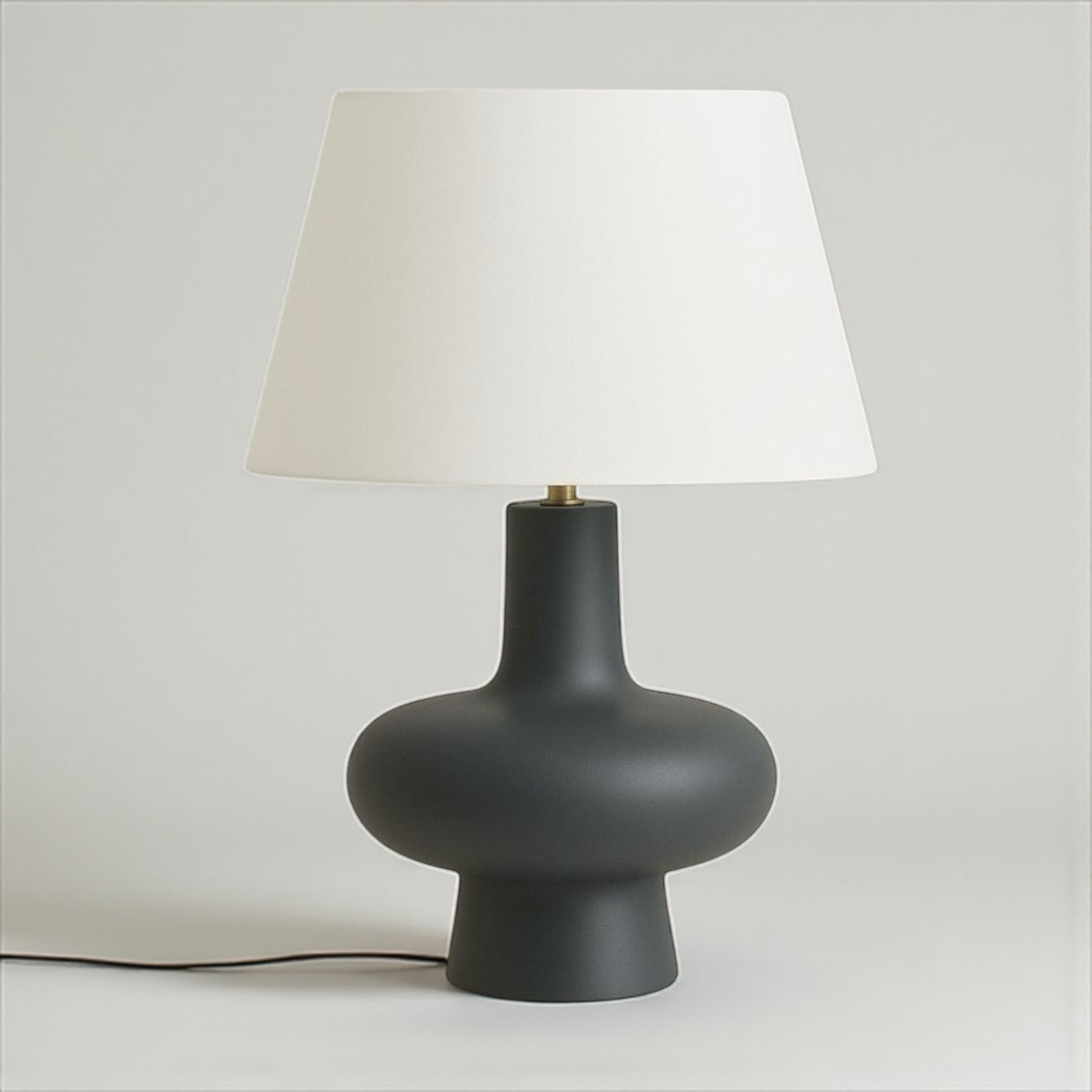 Abba Gold Detaylı Antrasit Modern Abajur