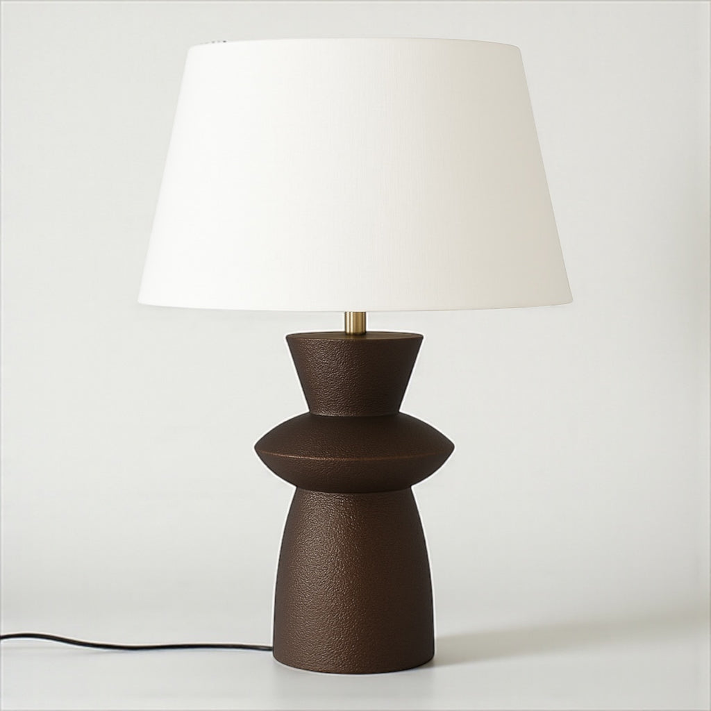 Paloma Kahverengi Dokulu Abajur